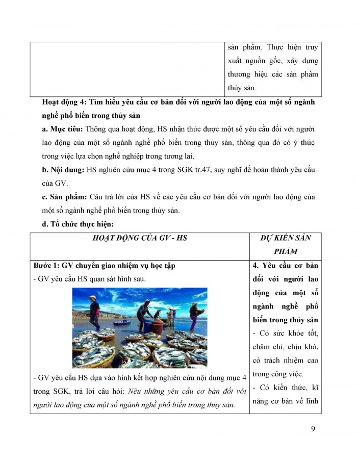 Giáo án và PPT công nghệ 12 lâm nghiệp thủy sản Cánh diều bài 9: Vai trò và triển vọng của thuỷ sản trong bối cảnh cuộc cách mạng công nghiệp 4.0