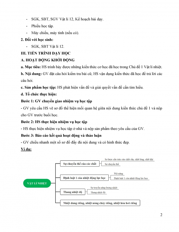 Giáo án và PPT Vật lí 12 cánh diều Bài tập chủ đề 1