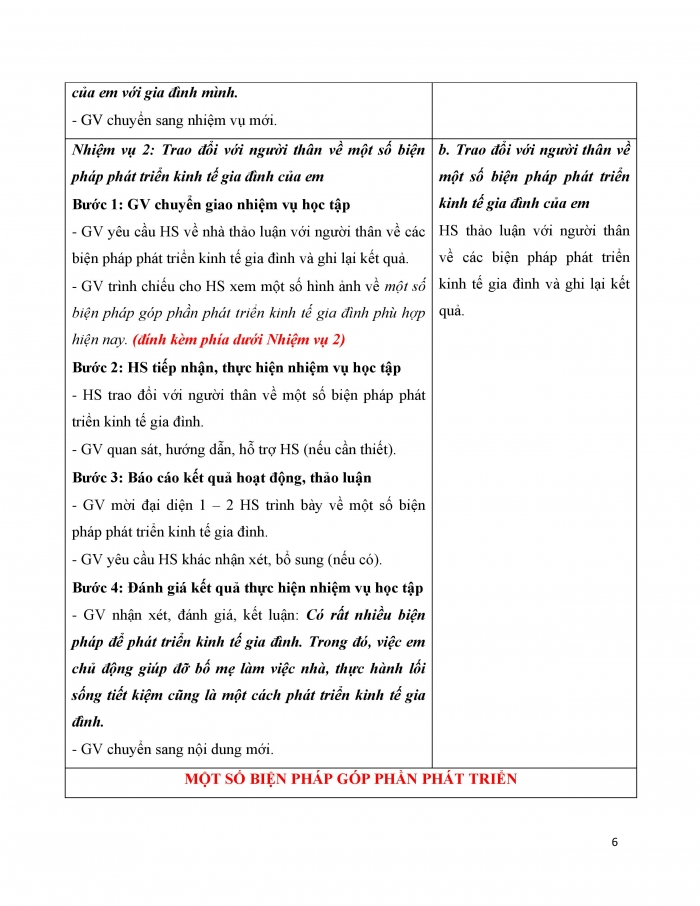 Giáo án và PPT Hoạt động trải nghiệm 9 chân trời bản 2 Chủ đề 4: Góp phần chăm lo hạnh phúc và phát triển kinh tế gia đình - Tuần 16