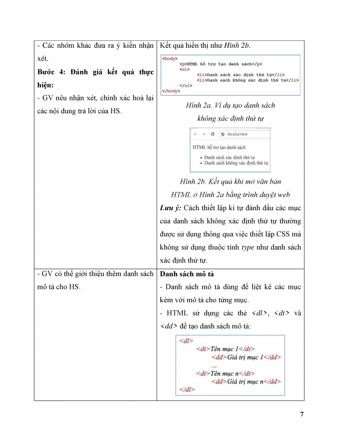 Giáo án và PPT Khoa học máy tính 12 cánh diều bài 4: Trình bày nội dung theo dạng danh sách, bảng biểu