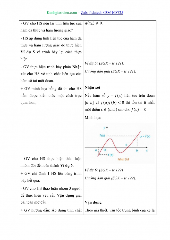 Giáo án và PPT Toán 11 kết nối Bài 17: Hàm số liên tục