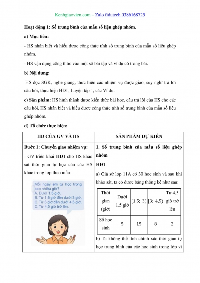 Giáo án và PPT Toán 11 kết nối Bài 9: Các số đặc trưng đo xu thế trung tâm