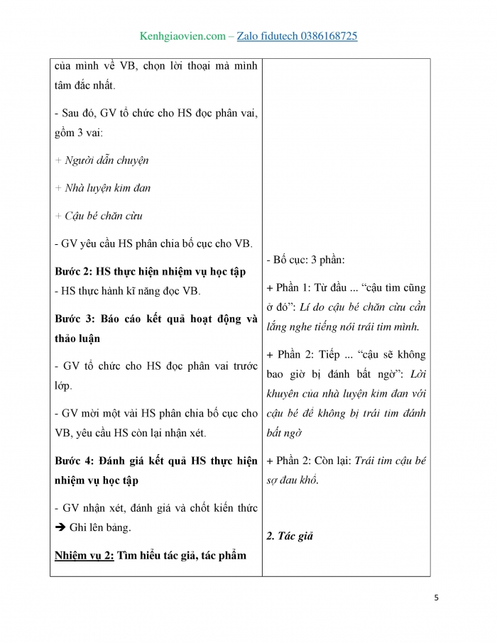 Giáo án và PPT Ngữ văn 7 chân trời Bài 10: Lời trái tim (Pao-lô Cau-ê-lô)