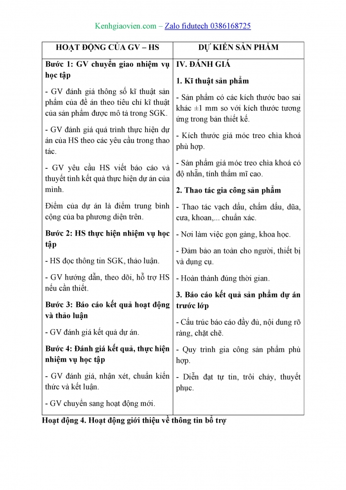 Giáo án và PPT Công nghệ cơ khí 11 kết nối Bài 10: Dự án Chế tạo sản phẩm bằng phương pháp gia công cắt gọt