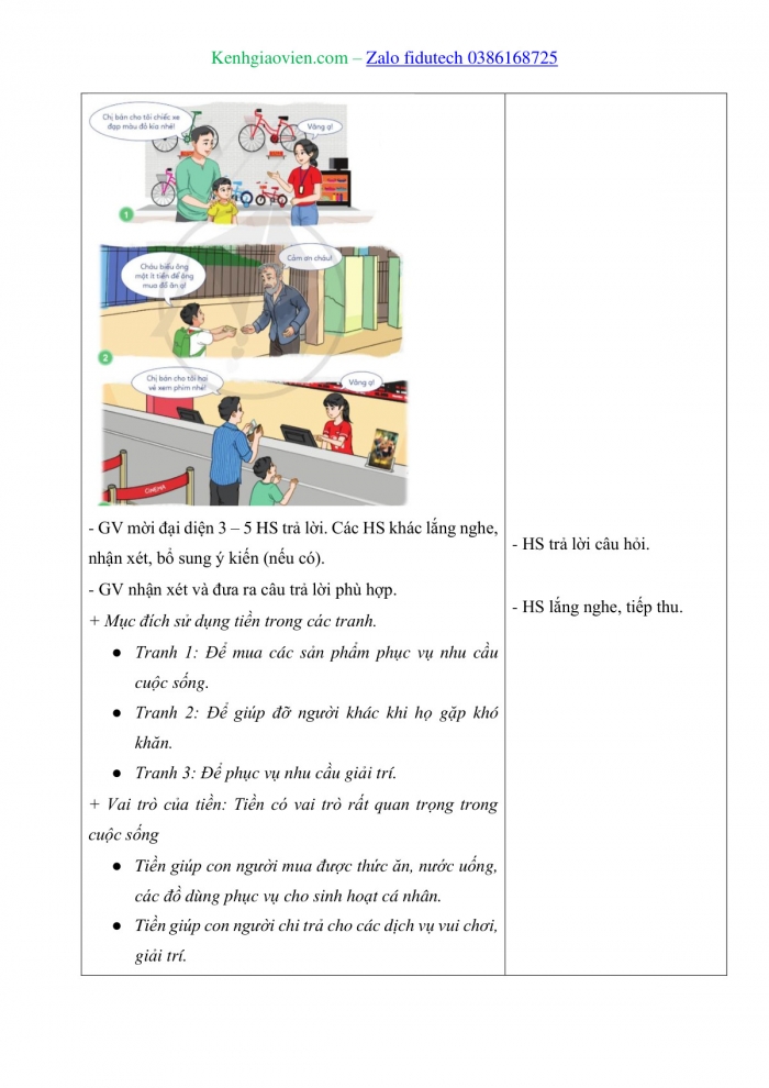 Giáo án và PPT Đạo đức 4 cánh diều Bài 11: Em quý trọng đồng tiền