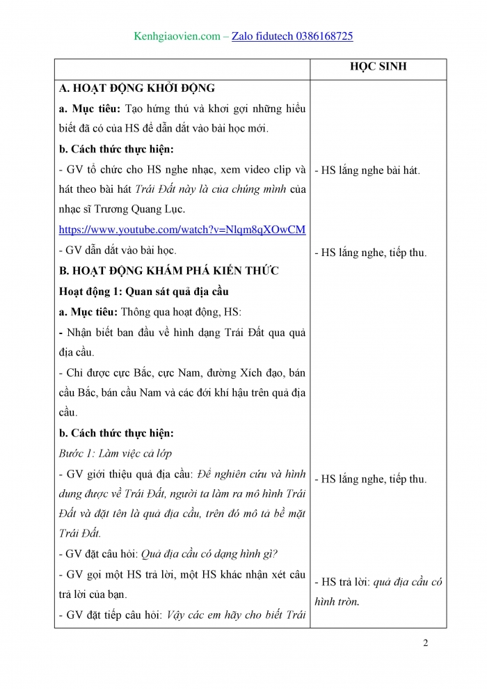 Giáo án và PPT Tự nhiên và Xã hội 3 cánh diều Bài 21: Hình dạng Trái Đất. Các đới khí hậu