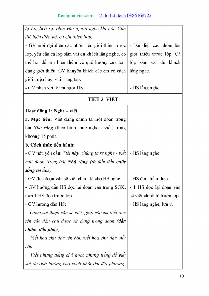 Giáo án và PPT Tiếng Việt 3 kết nối Bài 21: Nhà rông