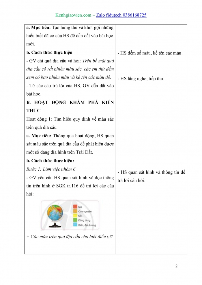 Giáo án và PPT Tự nhiên và Xã hội 3 cánh diều Bài 22: Bề mặt Trái Đất