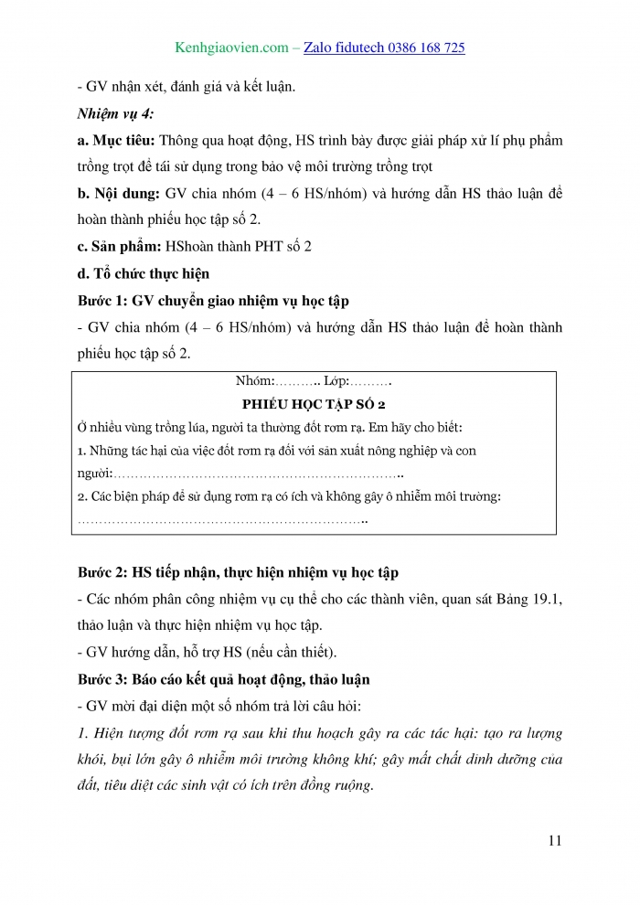 Giáo án và PPT Công nghệ trồng trọt 10 cánh diều Bài 22: Những vấn đề chung về bảo vệ môi trường trong trồng trọt