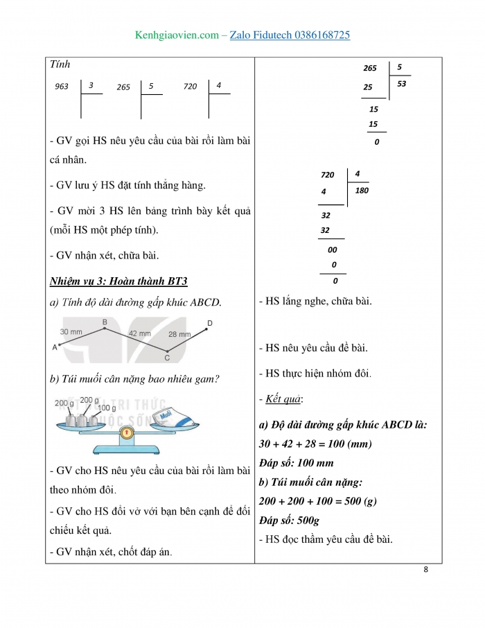 Giáo án và PPT Toán 3 kết nối Bài 44: Ôn tập chung