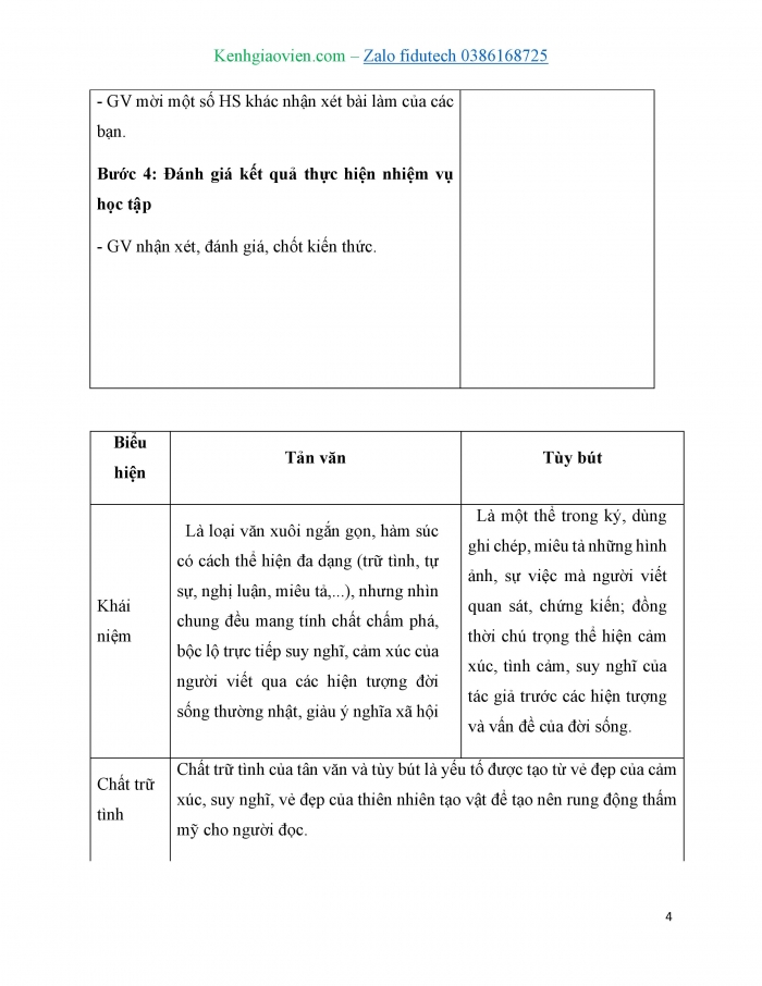 Giáo án và PPT Ngữ văn 7 chân trời Bài 4: Ôn tập