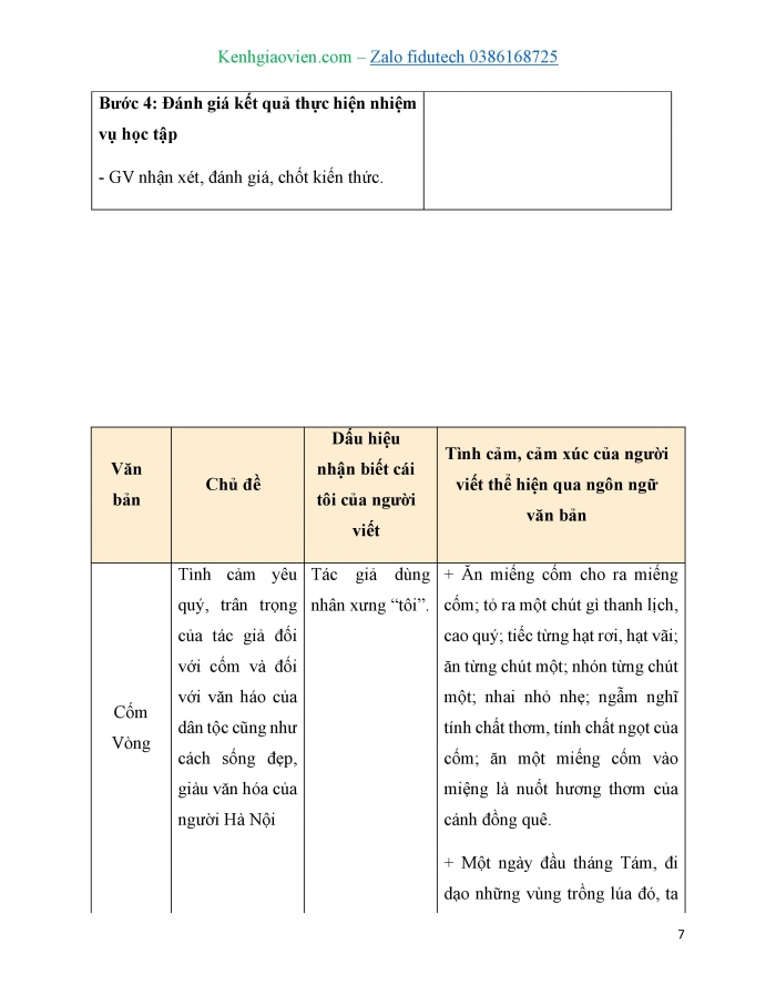 Giáo án và PPT Ngữ văn 7 chân trời Bài 4: Ôn tập