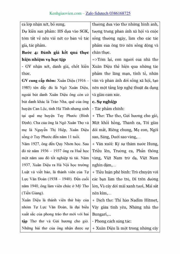 Giáo án và PPT Ngữ văn 11 cánh diều Bài 6: Đây mùa thu tới (Xuân Diệu)