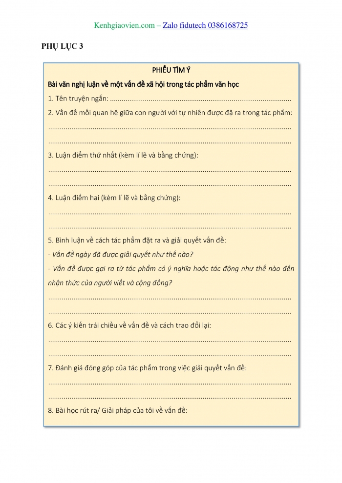 Giáo án và PPT Ngữ văn 11 chân trời Bài 6: Viết văn bản nghị luận về một vấn đề xã hội trong tác phẩm văn học