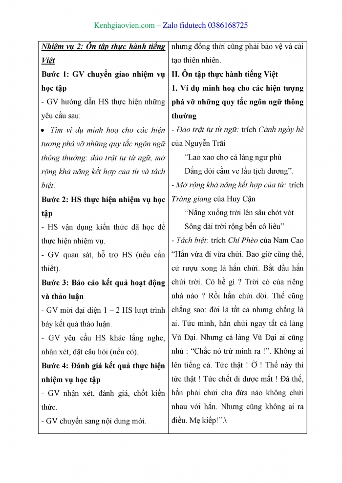 Giáo án và PPT Ngữ văn 11 chân trời Bài 6: Ôn tập