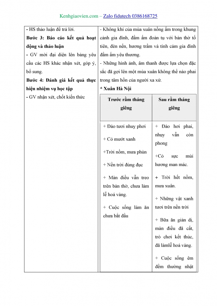 Giáo án và PPT Ngữ văn 11 cánh diều Bài 7: Thương nhớ mùa xuân (Trích Thương nhớ mười hai - Vũ Bằng)