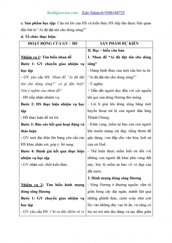 Giáo án và PPT Ngữ văn 11 cánh diều Bài 7: Ai đã đặt tên cho dòng sông? (Hoàng Phủ Ngọc Tường)