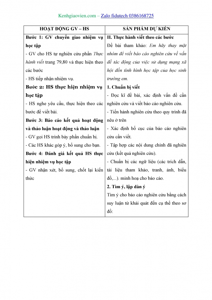 Giáo án và PPT Ngữ văn 11 cánh diều Bài 7: Viết báo cáo nghiên cứu về một vấn đề tự nhiên hoặc xã hội