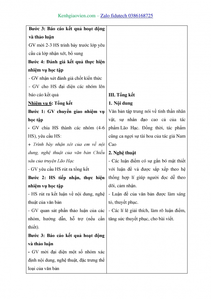 Giáo án và PPT Ngữ văn 8 cánh diều Bài 9: Chiều sâu của truyện “Lão Hạc” (Văn Giá)