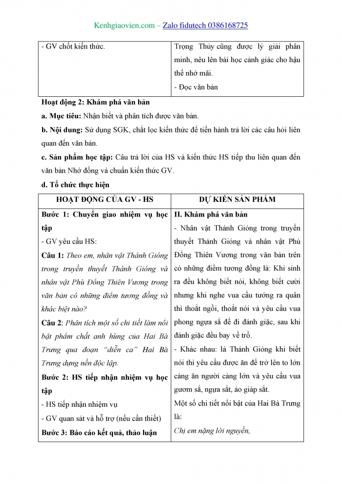 Giáo án và PPT Ngữ văn 8 chân trời Bài 9: Đại Nam quốc sử diễn ca (Lê Ngô Cát – Phạm Đình Toái)