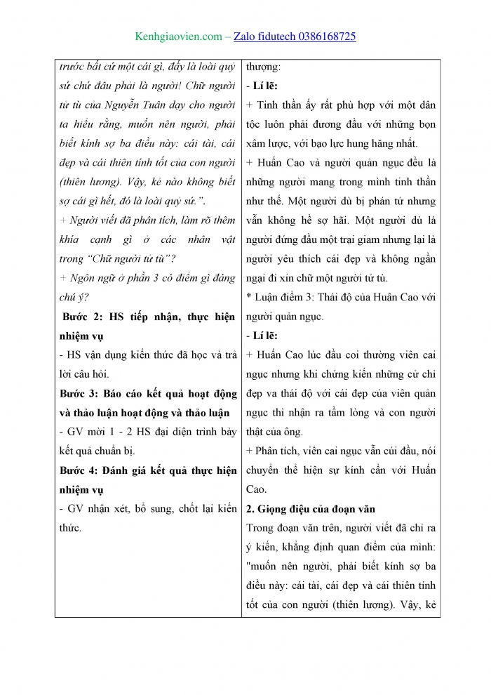 Giáo án và PPT Ngữ văn 11 cánh diều Bài 9: Lại đọc “Chữ người tử từ” của Nguyễn Tuân (Nguyễn Đăng Mạnh)