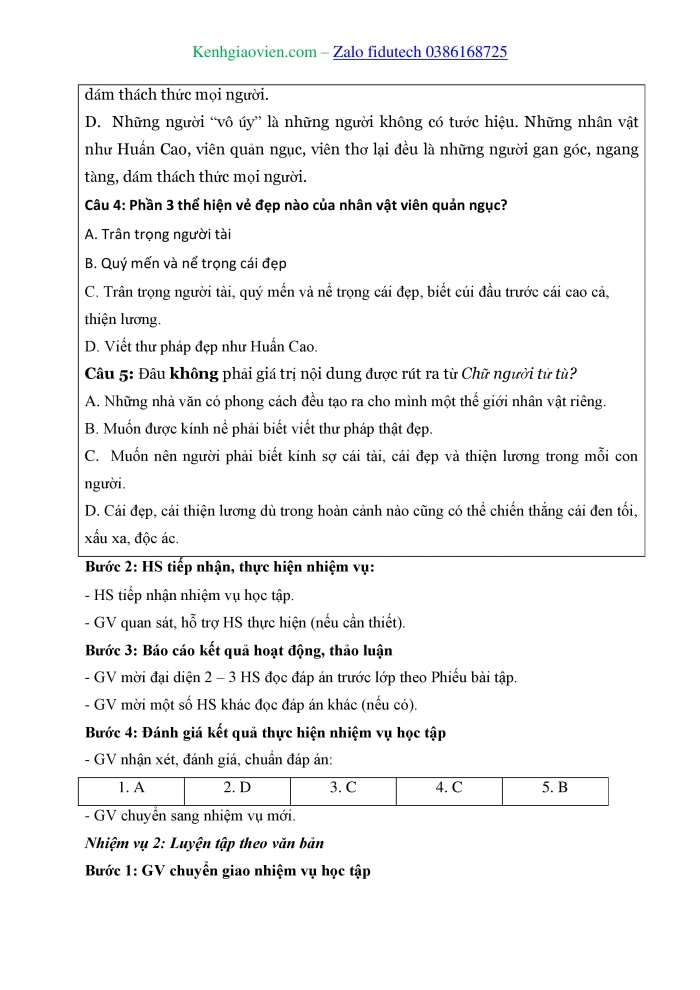 Giáo án và PPT Ngữ văn 11 cánh diều Bài 9: Lại đọc “Chữ người tử từ” của Nguyễn Tuân (Nguyễn Đăng Mạnh)