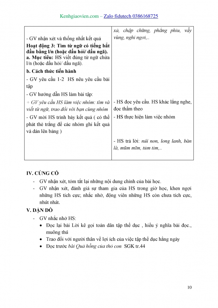 Giáo án và PPT Tiếng Việt 3 kết nối Bài 9: Lời kêu gọi toàn dân tập thể dục, Học từ bạn