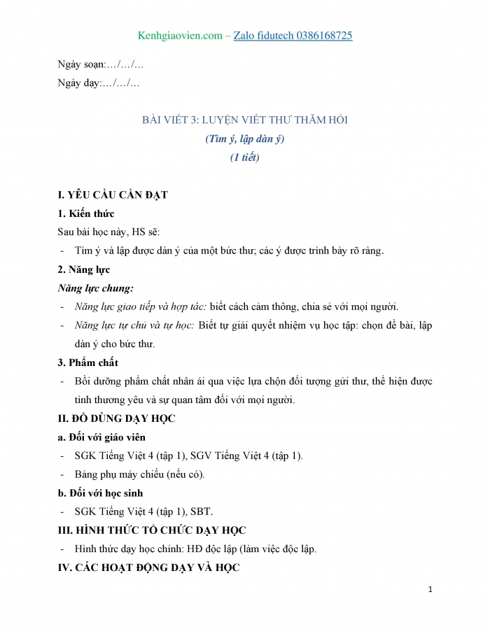 Giáo án và PPT Tiếng Việt 4 cánh diều Bài 9: Luyện tập viết thư thăm hỏi, Trao đổi Em đọc sách báo