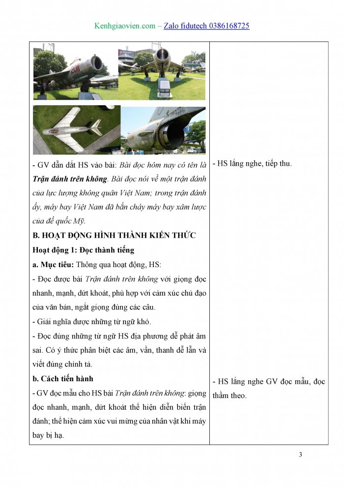 Giáo án và PPT Tiếng Việt 3 cánh diều Bài 16: Trận đánh trên không, Luyện tập về dấu gạch ngang, dấu hai chấm