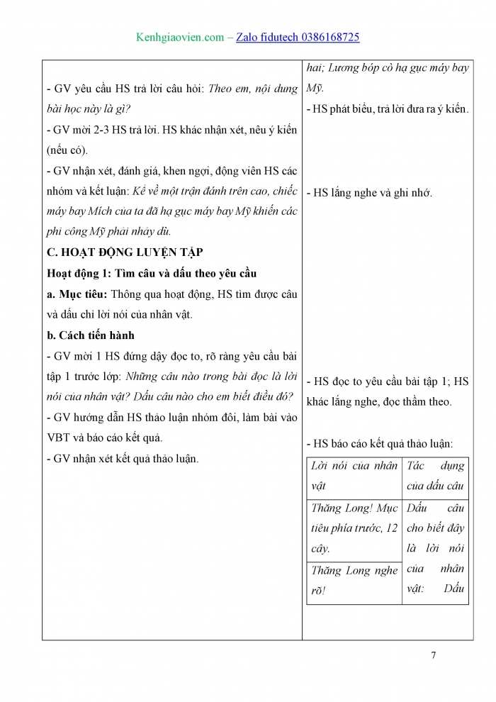 Giáo án và PPT Tiếng Việt 3 cánh diều Bài 16: Trận đánh trên không, Luyện tập về dấu gạch ngang, dấu hai chấm