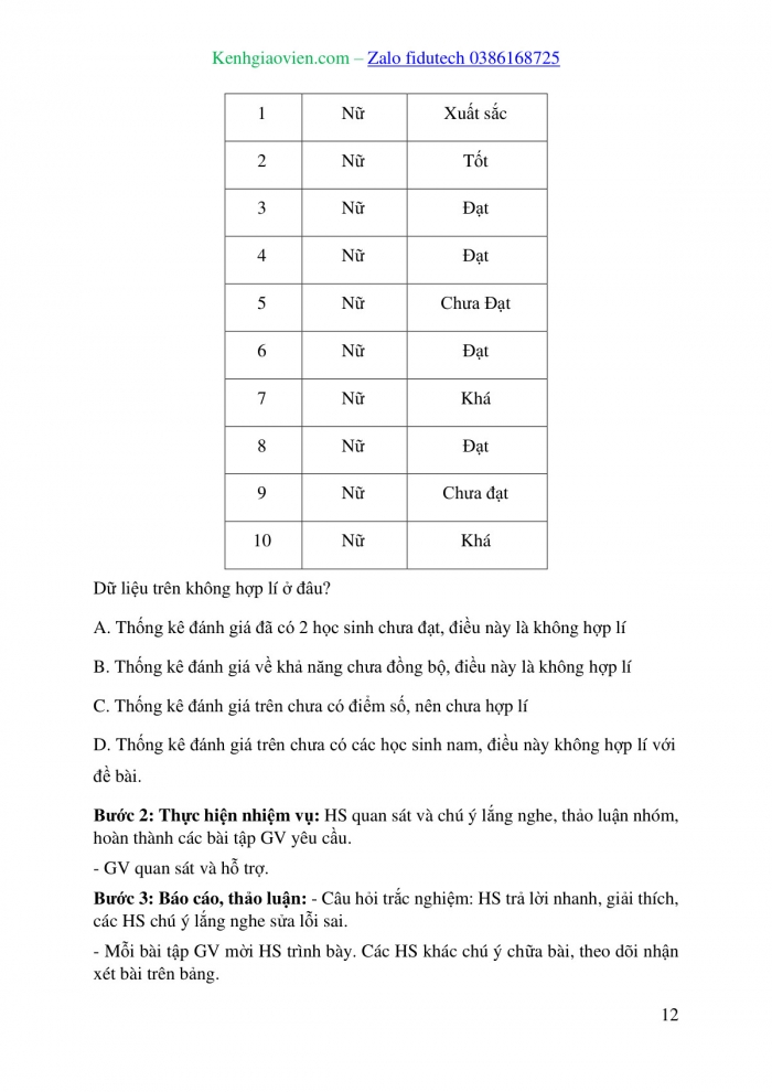 Giáo án và PPT Toán 8 cánh diều Bài 1: Thu thập và phân loại dữ liệu