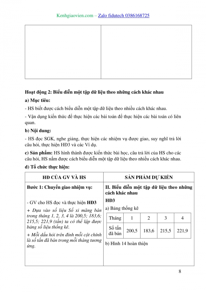 Giáo án và PPT Toán 8 cánh diều Bài 2: Mô tả và biểu diễn dữ liệu trên các bảng, biểu đồ