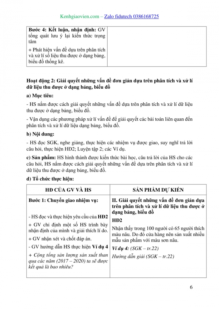 Giáo án và PPT Toán 8 cánh diều Bài 3: Phân tích và xử lí dữ liệu thu được ở dạng bảng, biểu đồ