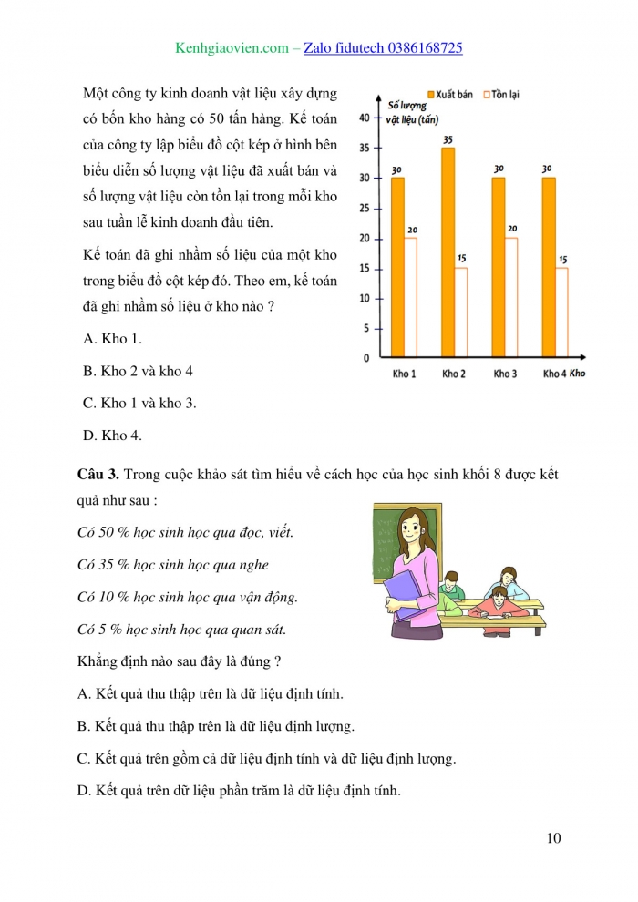 Giáo án và PPT Toán 8 cánh diều Bài tập cuối chương VI