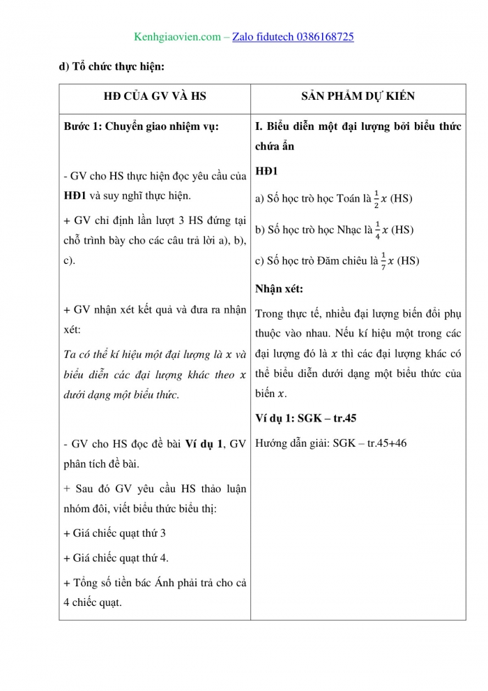 Giáo án và PPT Toán 8 cánh diều Bài 2: Ứng dụng của phương trình bậc nhất một ẩn