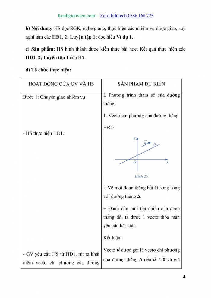 Giáo án và PPT Toán 10 cánh diều Bài 3: Phương trình đường thẳng