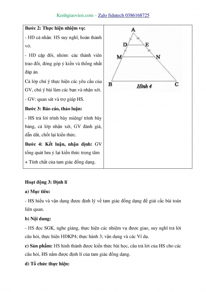 Giáo án và PPT Toán 8 chân trời Bài 1: Hai tam giác đồng dạng