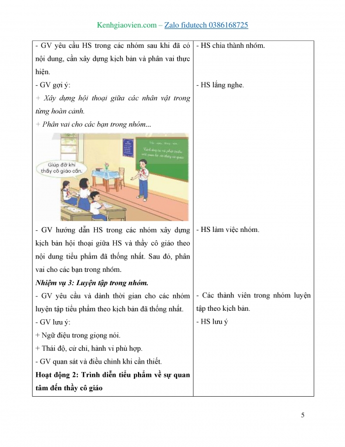 Giáo án và PPT Hoạt động trải nghiệm 4 chân trời bản 2 Chủ đề 3: Phát triển mối quan hệ với thầy cô và bạn bè - Tuần 11