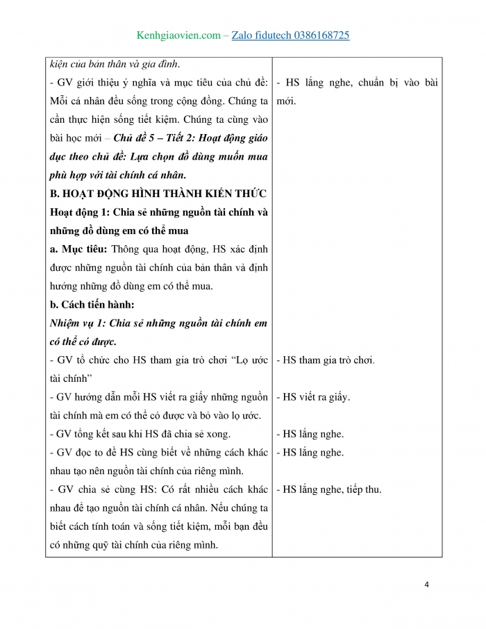 Giáo án và PPT Hoạt động trải nghiệm 4 chân trời bản 2 Chủ đề 5: Sống tiết kiệm - Tuần 19