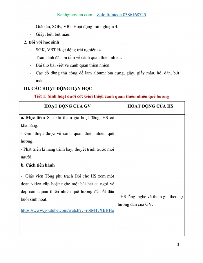 Giáo án và PPT Hoạt động trải nghiệm 3 cánh diều Chủ đề 6: Em yêu quê hương - Tuần 22