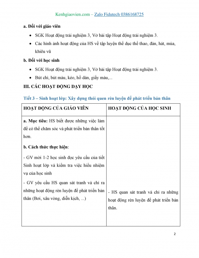 Giáo án và PPT Hoạt động trải nghiệm 3 chân trời Chủ đề 6: Chăm sóc và phát triển bản thân - Tuần 22