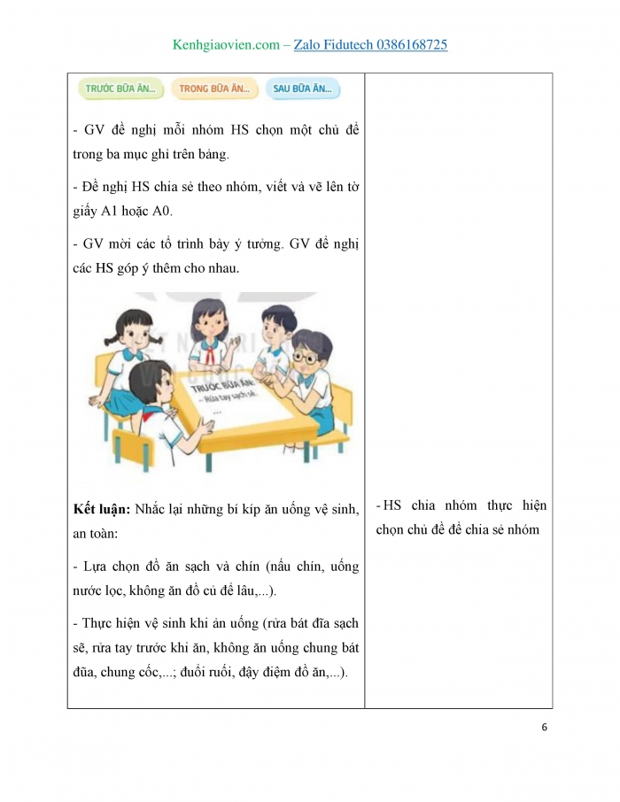 Giáo án và PPT Hoạt động trải nghiệm 3 kết nối Chủ đề: Ăn uống an toàn, hợp vệ sinh - Tuần 23