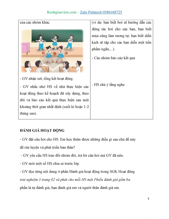 Giáo án và PPT Hoạt động trải nghiệm 3 chân trời Chủ đề 6: Chăm sóc và phát triển bản thân - Tuần 23