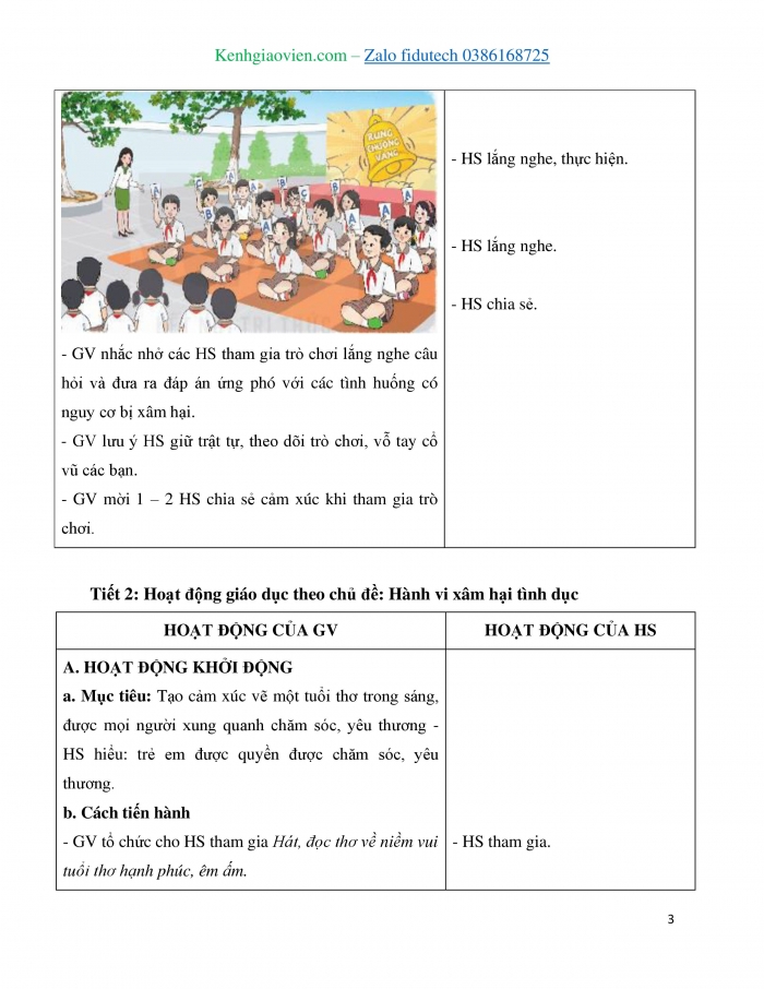 Giáo án và PPT Hoạt động trải nghiệm 4 kết nối Chủ đề Phòng tránh bị xâm hại - Tuần 24