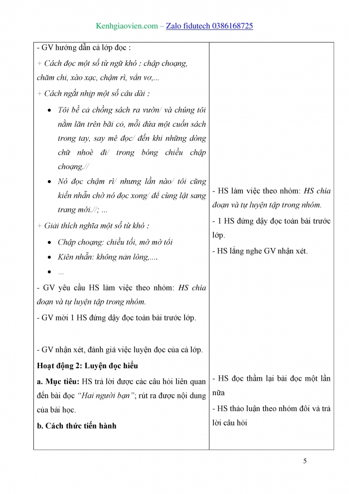 Giáo án và PPT Tiếng Việt 3 chân trời Bài 4: Hai người bạn