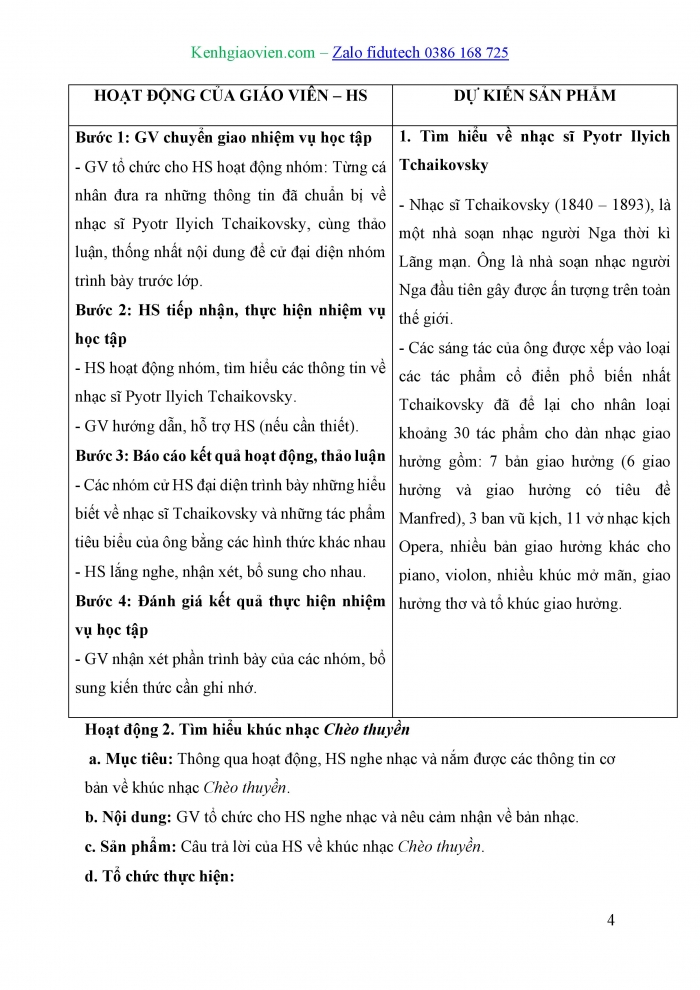 Giáo án và PPT Âm nhạc 7 kết nối Tiết 30: Thường thức âm nhạc Nhạc sĩ Pyotr Ilyich Tchaikovsky và khúc nhạc Chèo thuyền, Ôn tập Bài đọc nhạc số 5