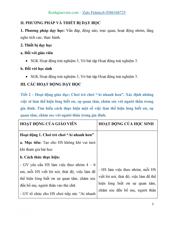 Giáo án và PPT Hoạt động trải nghiệm 3 chân trời Chủ đề 7: Yêu thương gia đình Quý trọng phụ nữ - Tuần 24