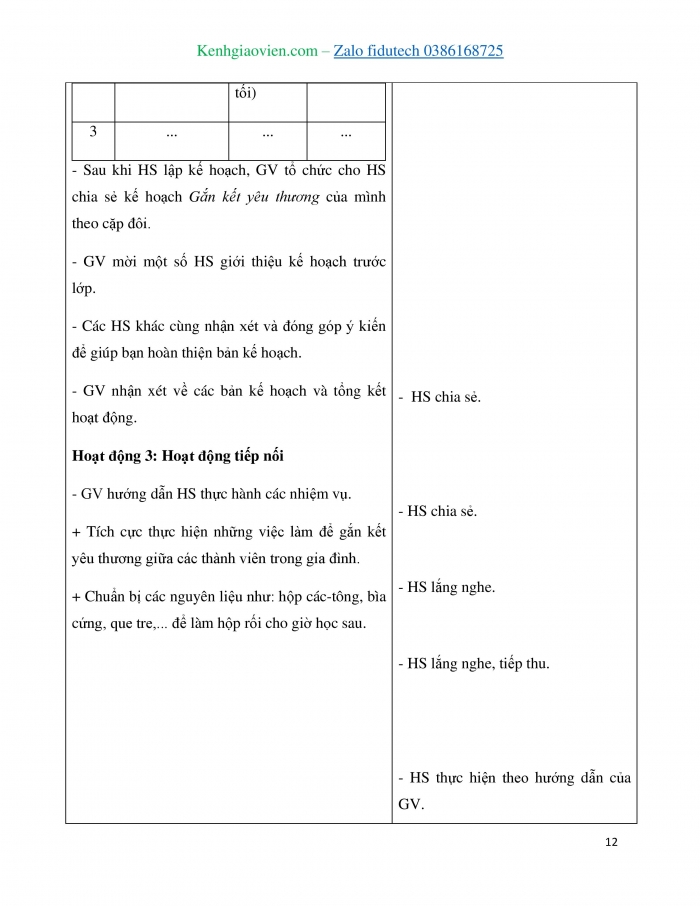 Giáo án và PPT Hoạt động trải nghiệm 3 cánh diều Chủ đề 7: Gia đình yêu thương - Tuần 25