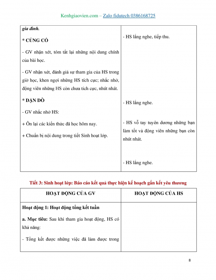 Giáo án và PPT Hoạt động trải nghiệm 3 cánh diều Chủ đề 7: Gia đình yêu thương - Tuần 26