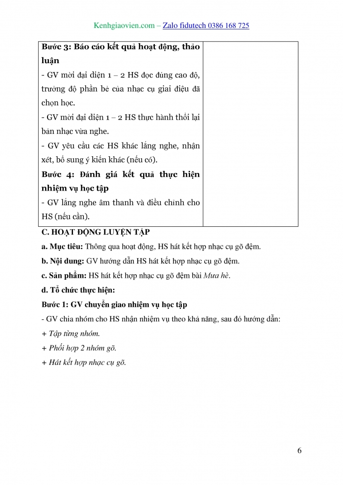 Giáo án và PPT Âm nhạc 7 kết nối Tiết 33: Nhạc cụ Recorder hoặc kèn phím, Ôn tập Bài hát Mưa hè